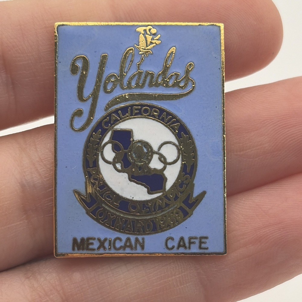 1989 Oxnard California Police Olympics Yolandas Mexican Cafe Lapel Hat Pin